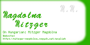 magdolna mitzger business card